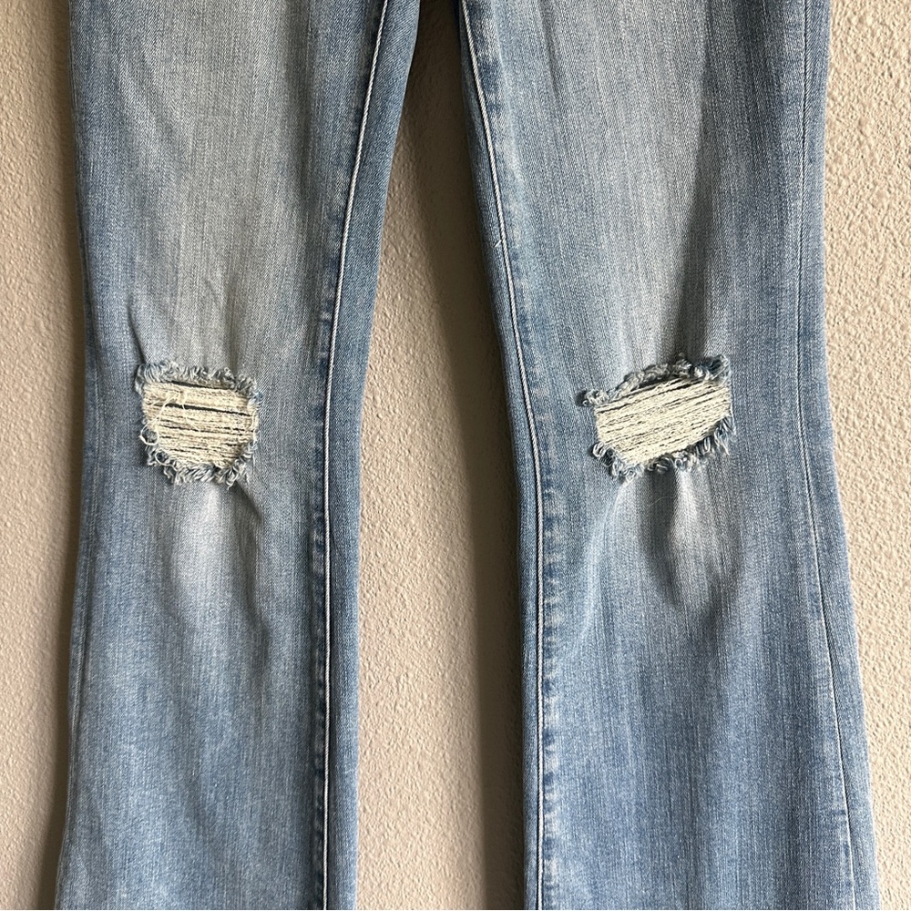 Good American Distressed Good Flare Jeans 0/25 - Picture 2 of 11